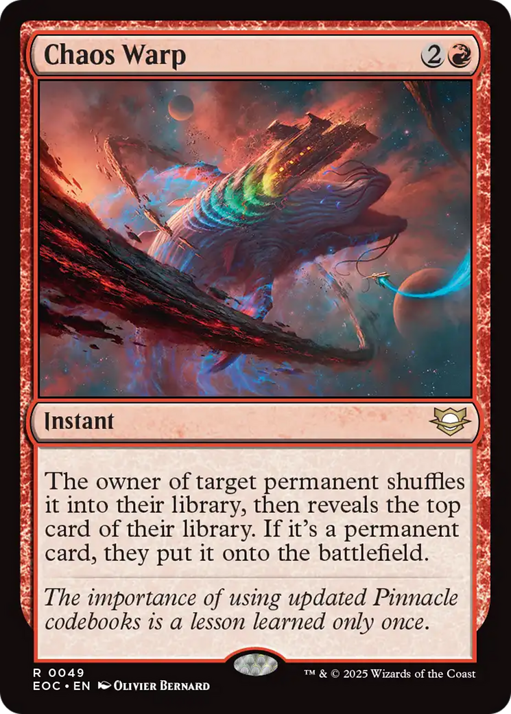 Chaos Warp [Edge of Eternities Commander] MTG Single Magic: The Gathering | Red Claw Gaming
