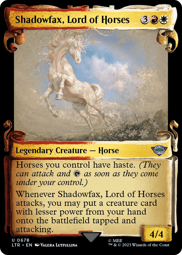Shadowfax, Lord of Horses [The Lord of the Rings: Tales of Middle-Earth Showcase Scrolls] MTG Single Magic: The Gathering | Red Claw Gaming