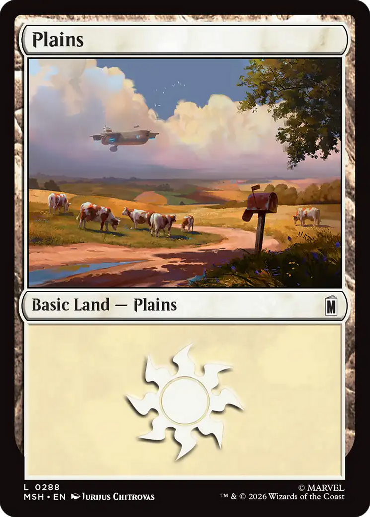 Plains (0288) [Marvel Super Heroes] MTG Single Magic: The Gathering | Red Claw Gaming