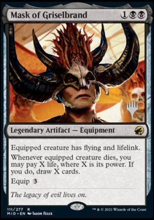 Mask of Griselbrand (Promo Pack) [Innistrad: Midnight Hunt Promos] MTG Single Magic: The Gathering | Red Claw Gaming