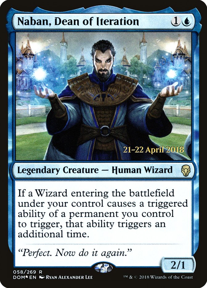 Naban, Dean of Iteration [Dominaria Prerelease Promos] MTG Single Magic: The Gathering | Red Claw Gaming