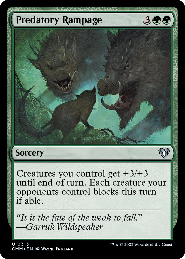 Predatory Rampage [Commander Masters] MTG Single Magic: The Gathering | Red Claw Gaming