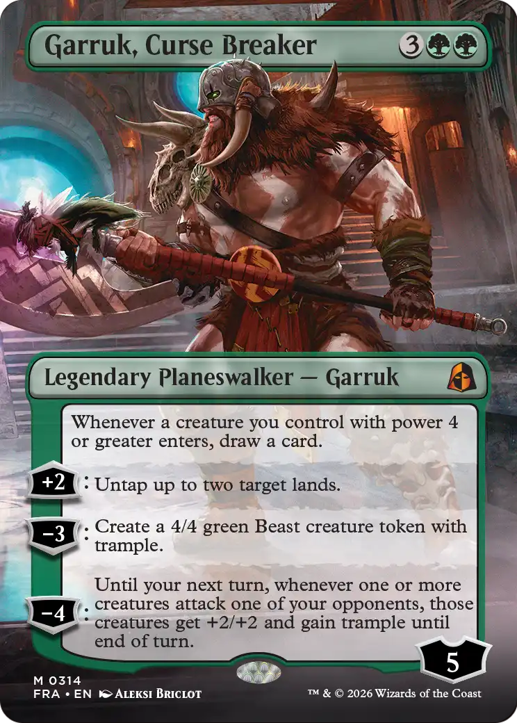 Garruk, Curse Breaker (Borderless) [Reality Fracture] | Red Claw Gaming