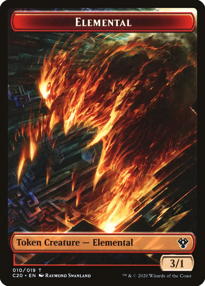 Angel // Elemental (010) Double-Sided Token [Commander 2020 Tokens] MTG Single Magic: The Gathering | Red Claw Gaming