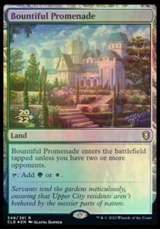 Bountiful Promenade [Commander Legends: Battle for Baldur's Gate Prerelease Promos] MTG Single Magic: The Gathering | Red Claw Gaming