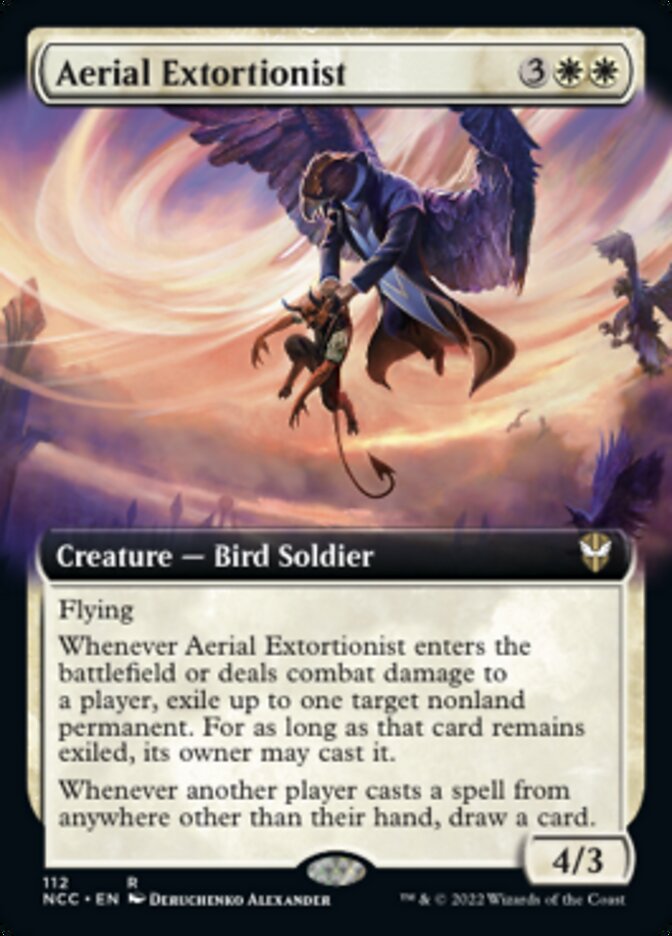 Aerial Extortionist (Extended Art) [Streets of New Capenna Commander] MTG Single Magic: The Gathering | Red Claw Gaming