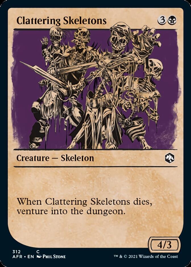 Clattering Skeletons (Showcase) [Dungeons & Dragons: Adventures in the Forgotten Realms] MTG Single Magic: The Gathering | Red Claw Gaming