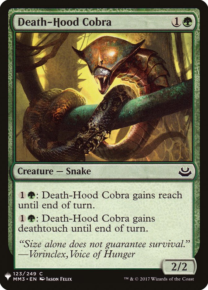 Death-Hood Cobra [Mystery Booster] MTG Single Magic: The Gathering | Red Claw Gaming
