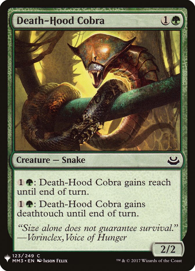 Death-Hood Cobra [Mystery Booster] MTG Single Magic: The Gathering    | Red Claw Gaming