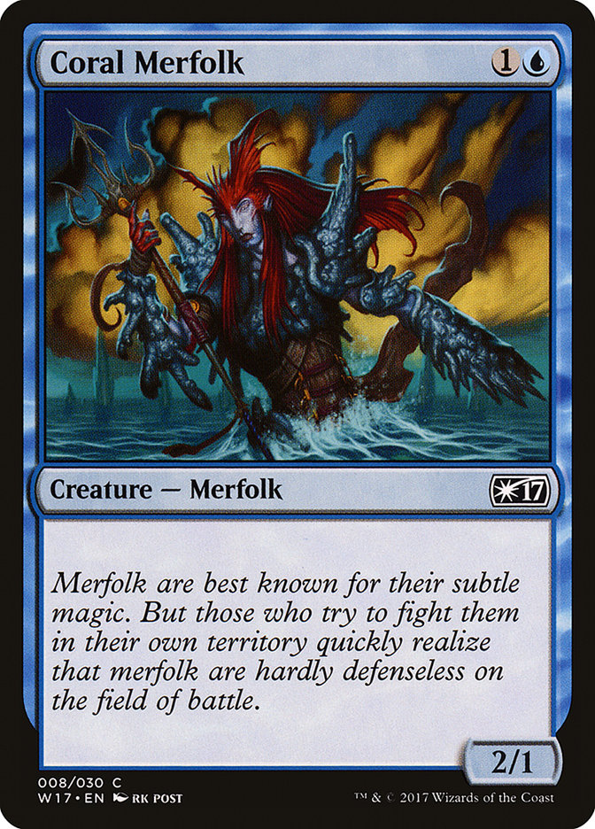 Coral Merfolk [Welcome Deck 2017] MTG Single Magic: The Gathering | Red Claw Gaming