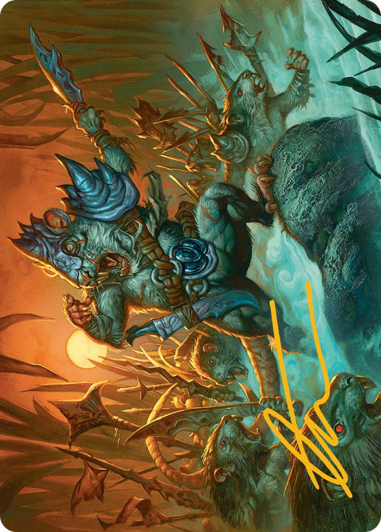 Persistent Marshstalker Art Card (Gold-Stamped Signature) [Bloomburrow Art Series] MTG Single Magic: The Gathering | Red Claw Gaming