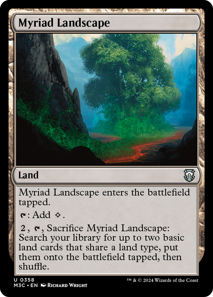 Myriad Landscape (Ripple Foil) [Modern Horizons 3 Commander] MTG Single Magic: The Gathering | Red Claw Gaming