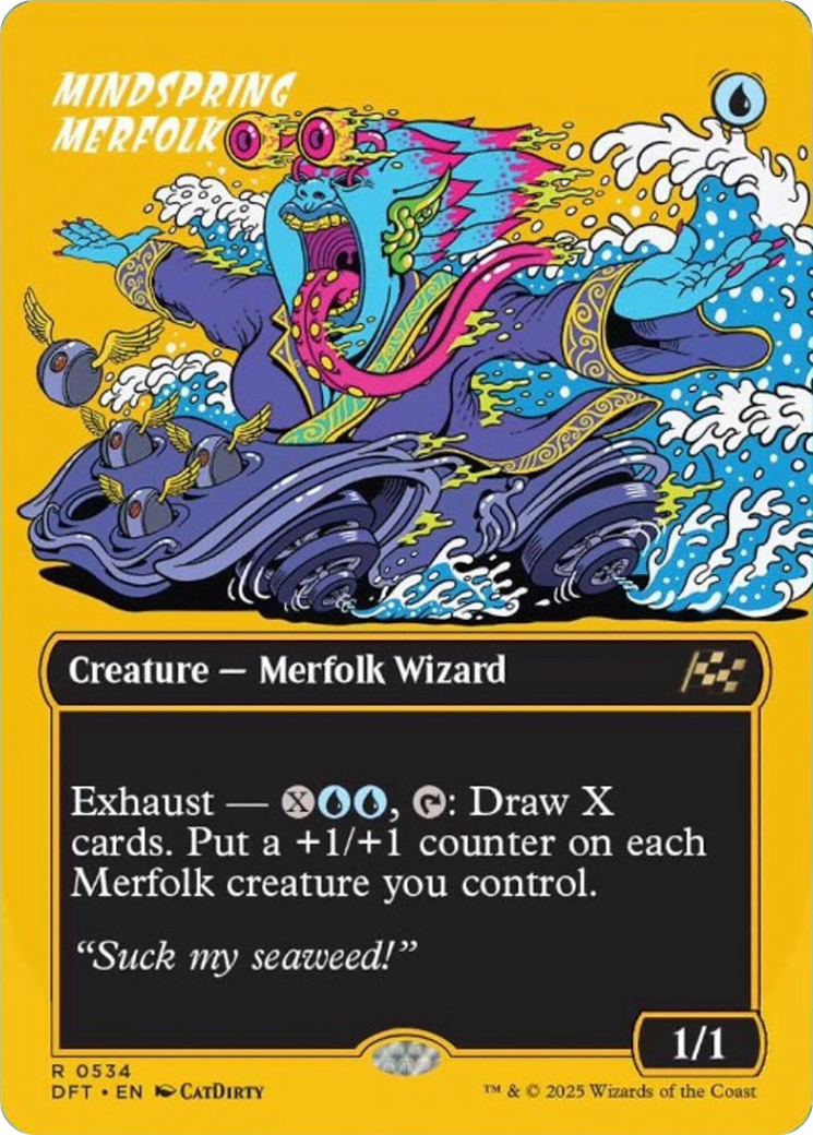 Mindspring Merfolk (Borderless) (First-Place Foil) [Aetherdrift] MTG Single Magic: The Gathering | Red Claw Gaming
