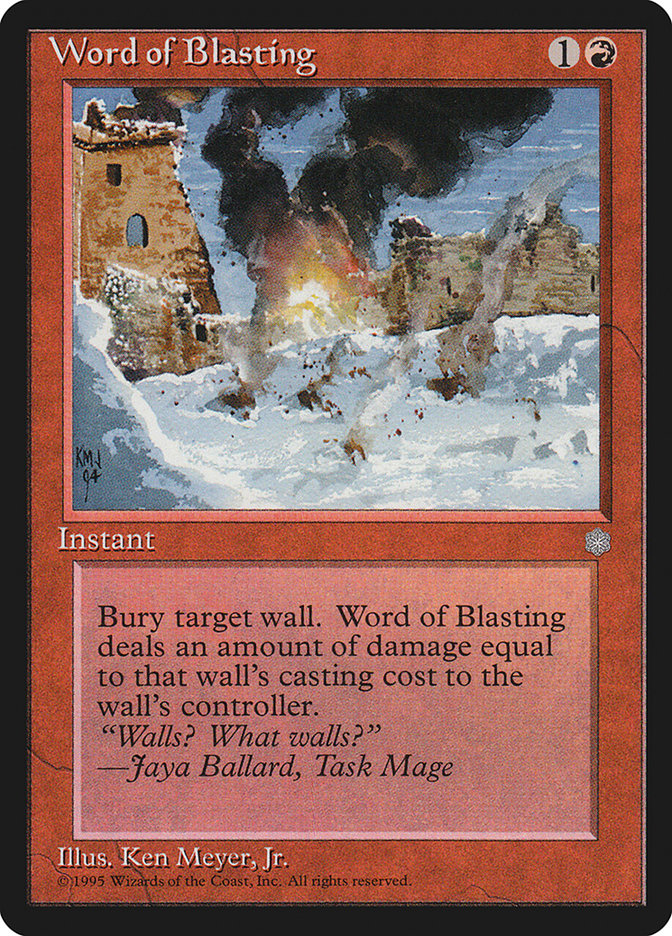 Word of Blasting [Ice Age] MTG Single Magic: The Gathering | Red Claw Gaming