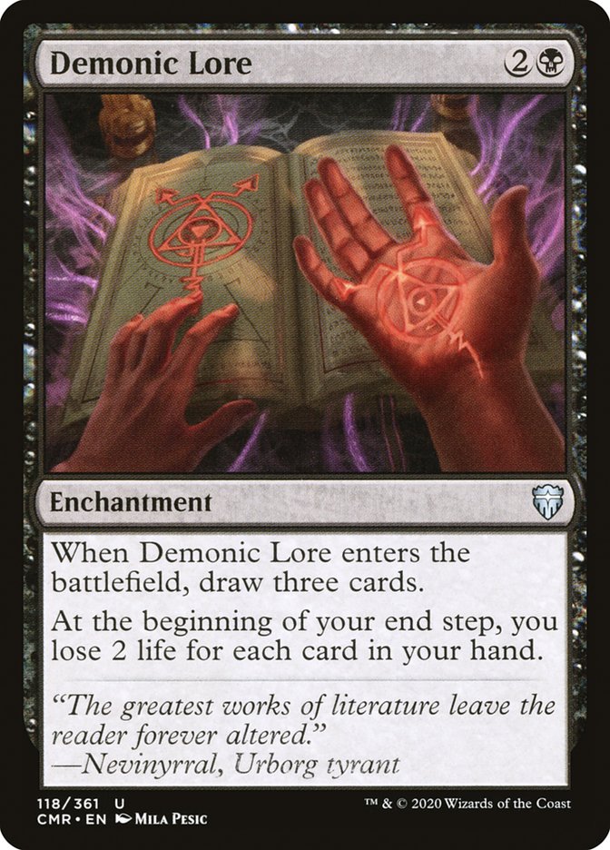 Demonic Lore [Commander Legends] MTG Single Magic: The Gathering | Red Claw Gaming