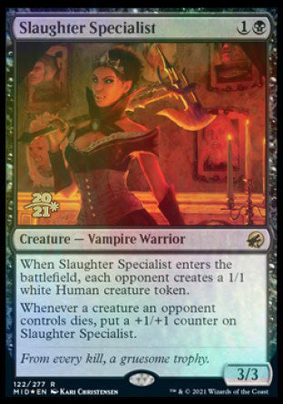 Slaughter Specialist [Innistrad: Midnight Hunt Prerelease Promos] MTG Single Magic: The Gathering | Red Claw Gaming