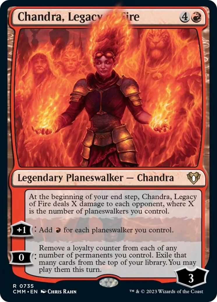 Chandra, Legacy of Fire [Commander Masters] MTG Single Magic: The Gathering | Red Claw Gaming