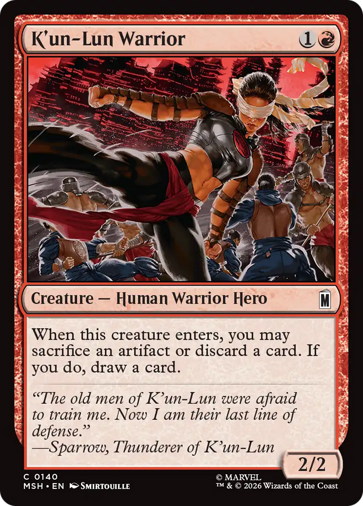 K'un-Lun Warrior [Marvel Super Heroes] MTG Single Magic: The Gathering | Red Claw Gaming