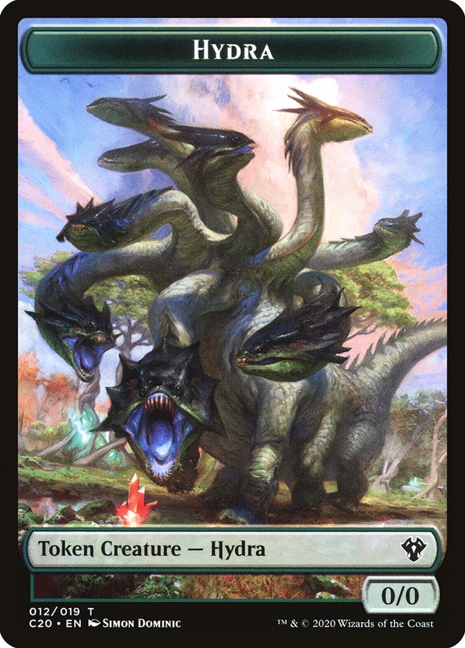 Beast (010) // Hydra Double-Sided Token [Commander 2020 Tokens] MTG Single Magic: The Gathering | Red Claw Gaming