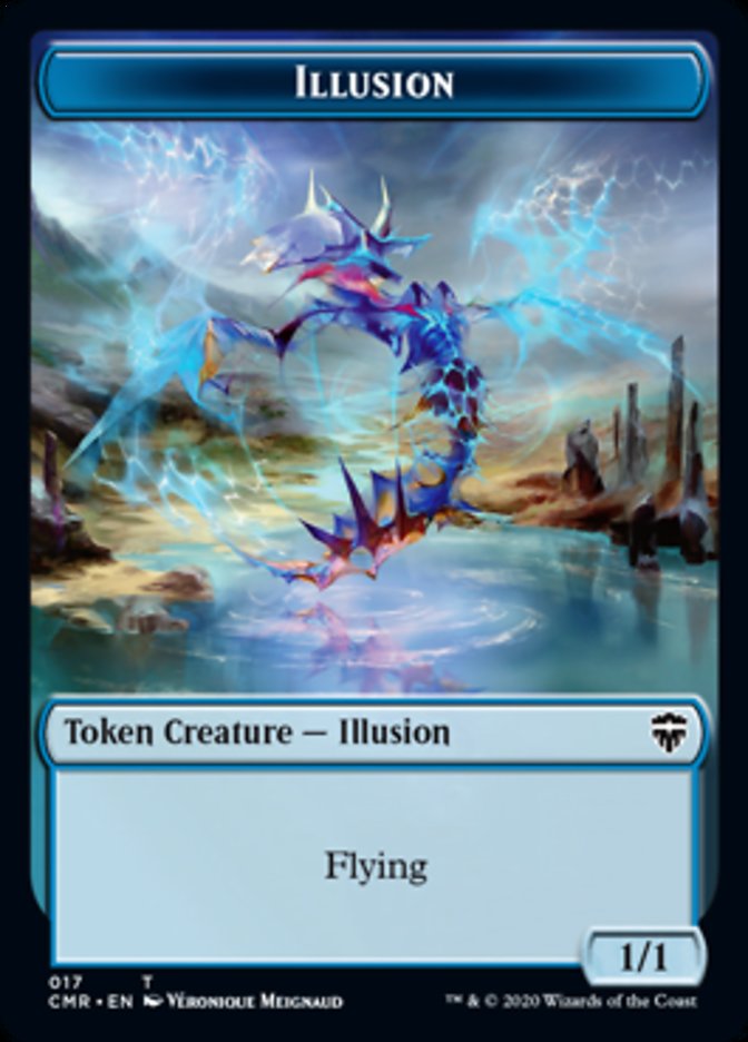 Illusion // Saproling Double-Sided Token [Commander Legends Tokens] MTG Single Magic: The Gathering | Red Claw Gaming