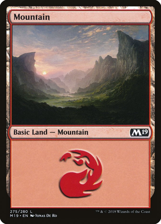 Mountain (275) [Core Set 2019] MTG Single Magic: The Gathering | Red Claw Gaming