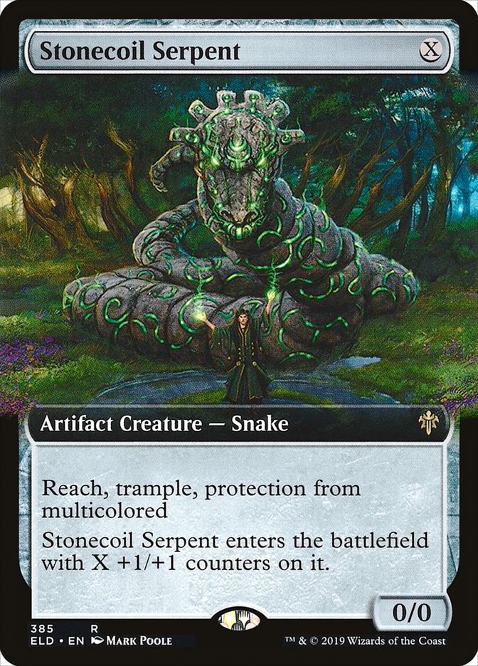 Stonecoil Serpent (Extended Art) [Throne of Eldraine] MTG Single Magic: The Gathering | Red Claw Gaming