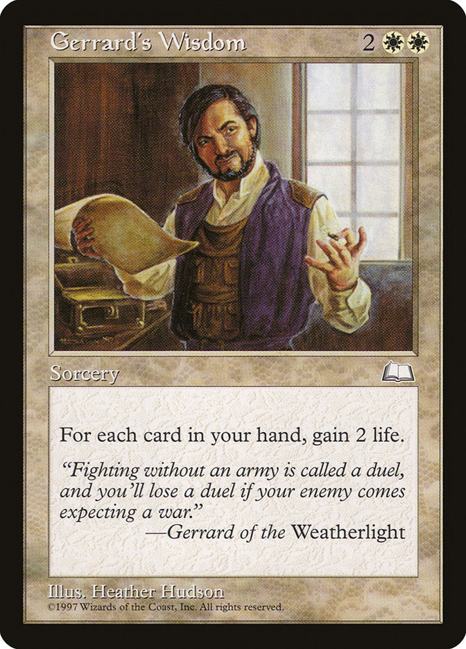 Gerrard's Wisdom [Weatherlight] MTG Single Magic: The Gathering | Red Claw Gaming