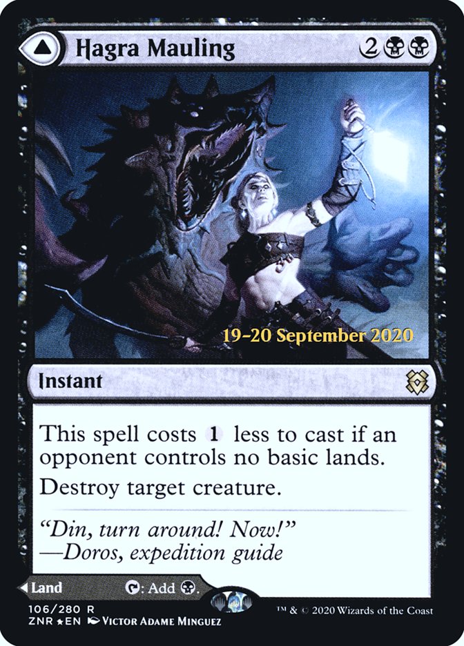Hagra Mauling // Hagra Broodpit [Zendikar Rising Prerelease Promos] MTG Single Magic: The Gathering | Red Claw Gaming