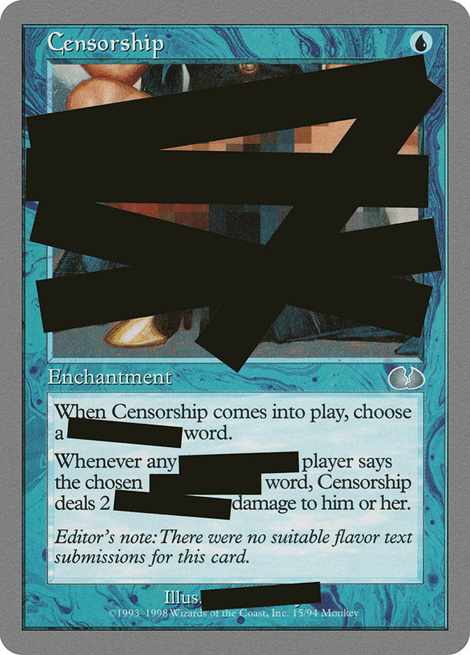 Censorship [Unglued] MTG Single Magic: The Gathering | Red Claw Gaming
