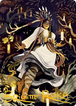 Candlegrove Witch 2 Art Card (Gold-Stamped Signature) [Innistrad: Midnight Hunt Art Series] MTG Single Magic: The Gathering | Red Claw Gaming
