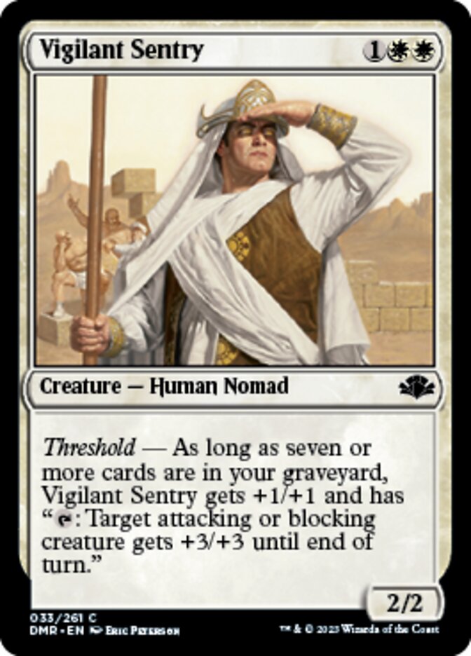 Vigilant Sentry [Dominaria Remastered] MTG Single Magic: The Gathering | Red Claw Gaming