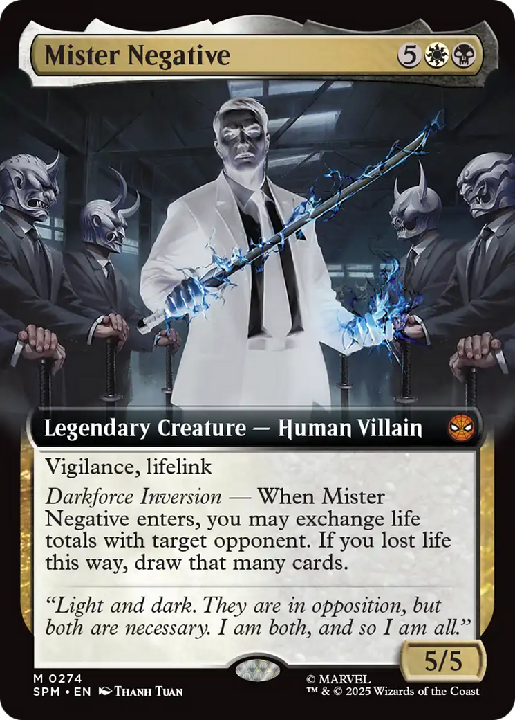 Mister Negative (Extended Art) [Marvel's Spider-Man] MTG Single Magic: The Gathering | Red Claw Gaming