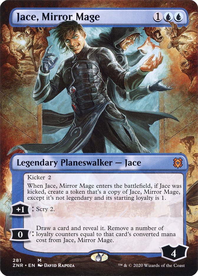 Jace, Mirror Mage (Borderless) [Zendikar Rising] MTG Single Magic: The Gathering | Red Claw Gaming