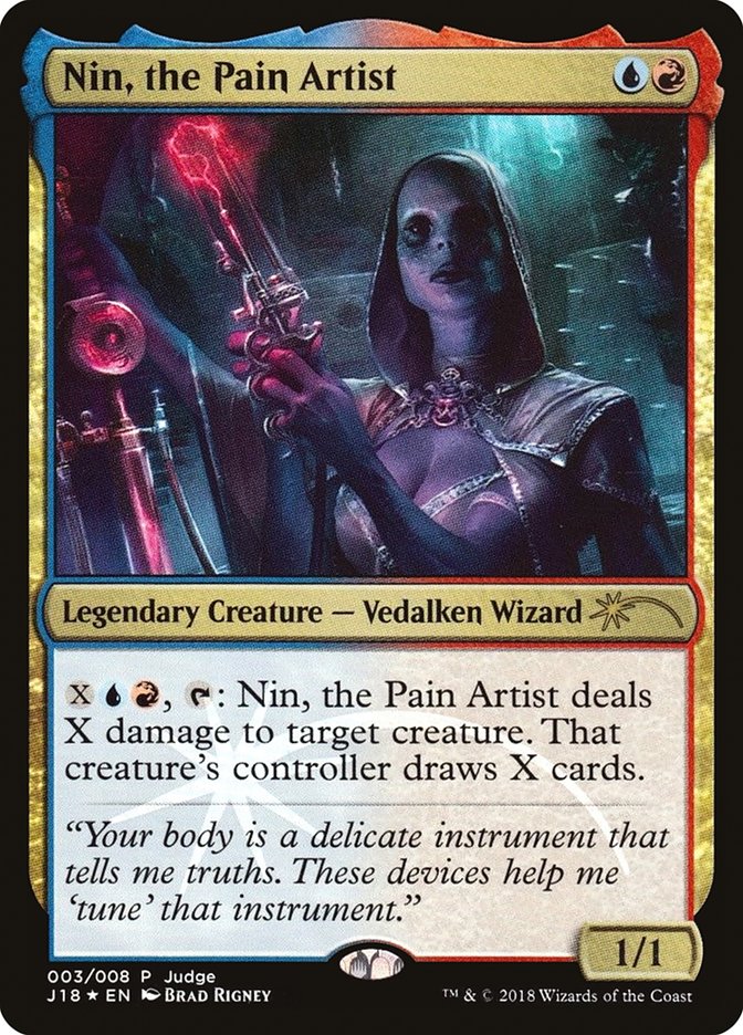 Nin, the Pain Artist [Judge Gift Cards 2018] MTG Single Magic: The Gathering | Red Claw Gaming