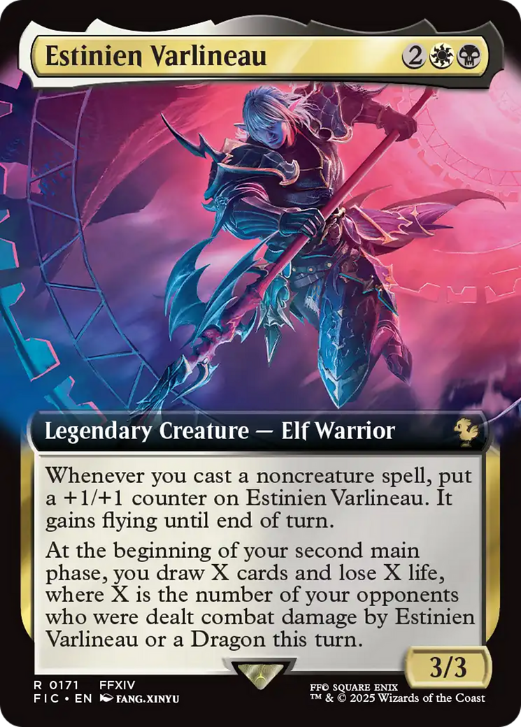 Estinien Varlineau (Extended Art) [FINAL FANTASY Commander] MTG Single Magic: The Gathering | Red Claw Gaming