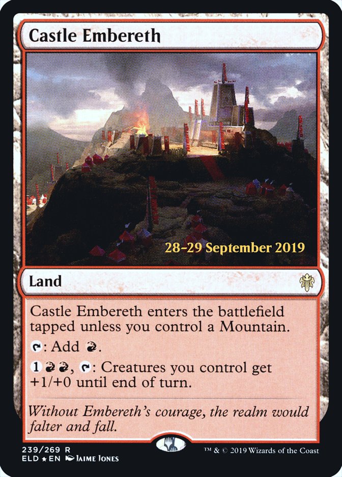 Castle Embereth [Throne of Eldraine Prerelease Promos] MTG Single Magic: The Gathering | Red Claw Gaming