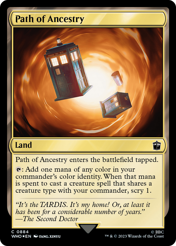Path of Ancestry (Surge Foil) [Doctor Who] MTG Single Magic: The Gathering    | Red Claw Gaming