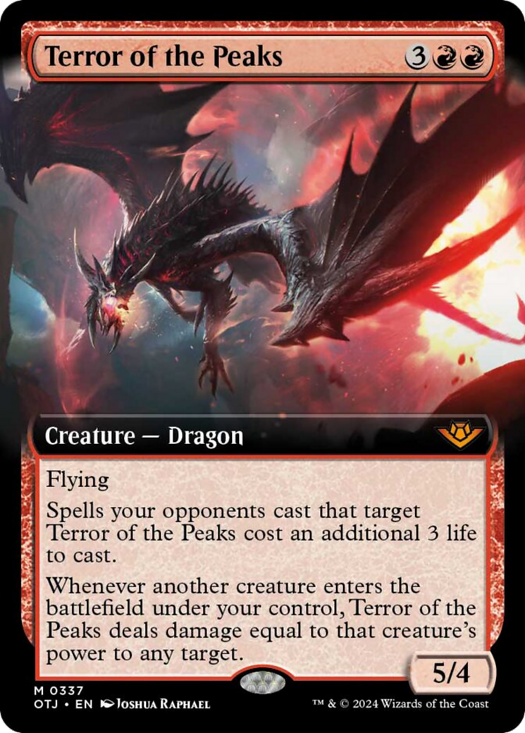 Terror of the Peaks (Extended Art) [Outlaws of Thunder Junction] MTG Single Magic: The Gathering | Red Claw Gaming