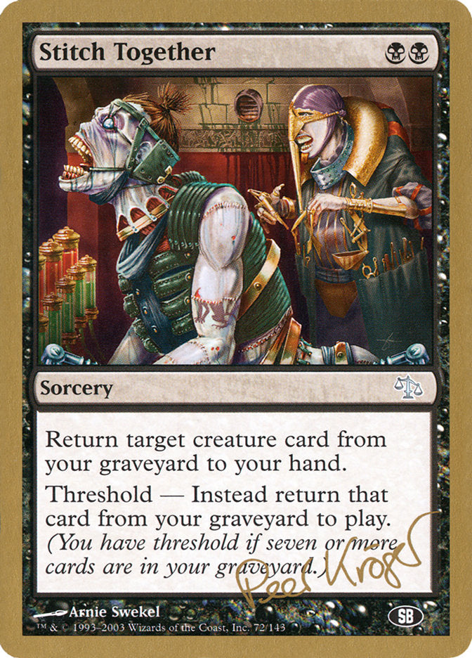 Stitch Together (Peer Kroger) (SB) [World Championship Decks 2003] MTG Single Magic: The Gathering    | Red Claw Gaming
