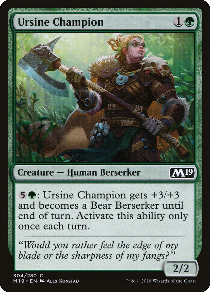 Ursine Champion [Core Set 2019] MTG Single Magic: The Gathering | Red Claw Gaming