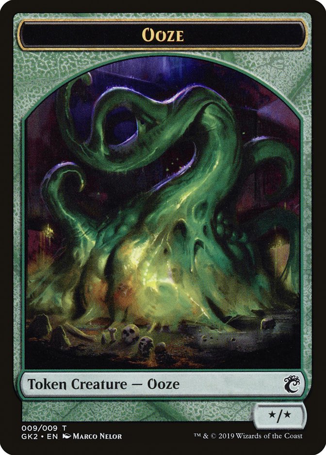 Ooze // Frog Lizard Double-Sided Token [Ravnica Allegiance Guild Kit Tokens] MTG Single Magic: The Gathering | Red Claw Gaming