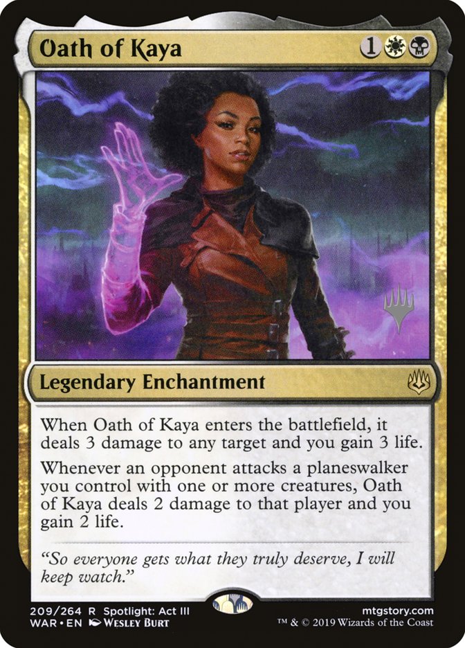 Oath of Kaya (Promo Pack) [War of the Spark Promos] MTG Single Magic: The Gathering | Red Claw Gaming