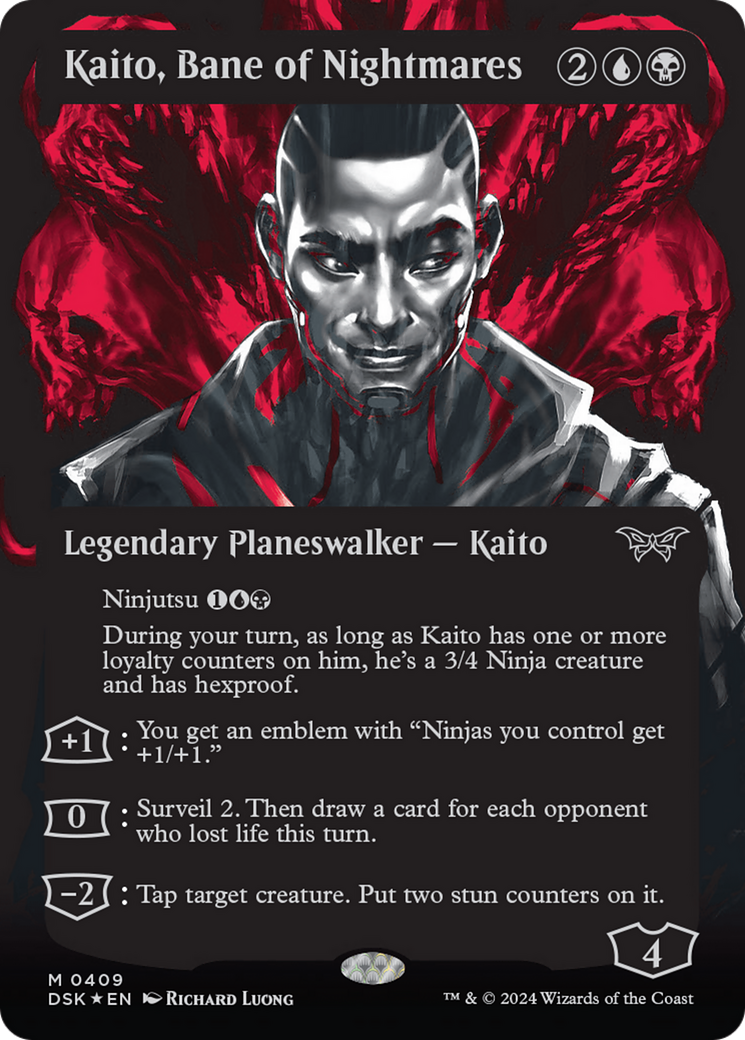 Kaito, Bane of Nightmares (Showcase) (Textured) [Duskmourn: House of Horror] MTG Single Magic: The Gathering | Red Claw Gaming