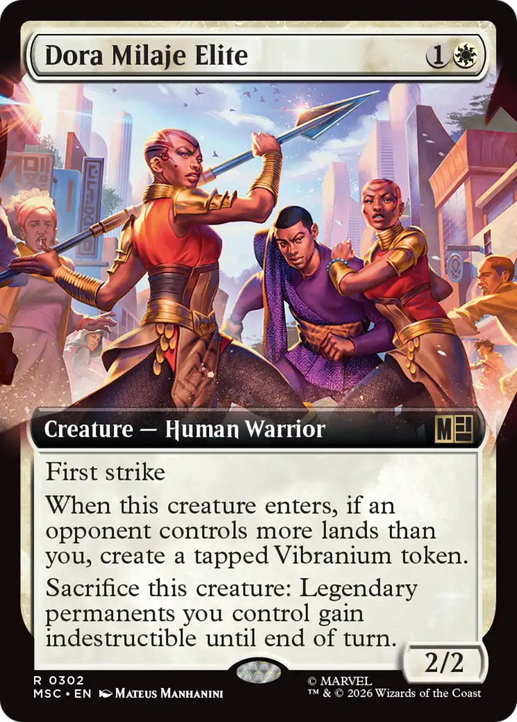 Dora Milaje Elite (Extended Art) [Marvel Super Heroes Commander] MTG Single Magic: The Gathering | Red Claw Gaming