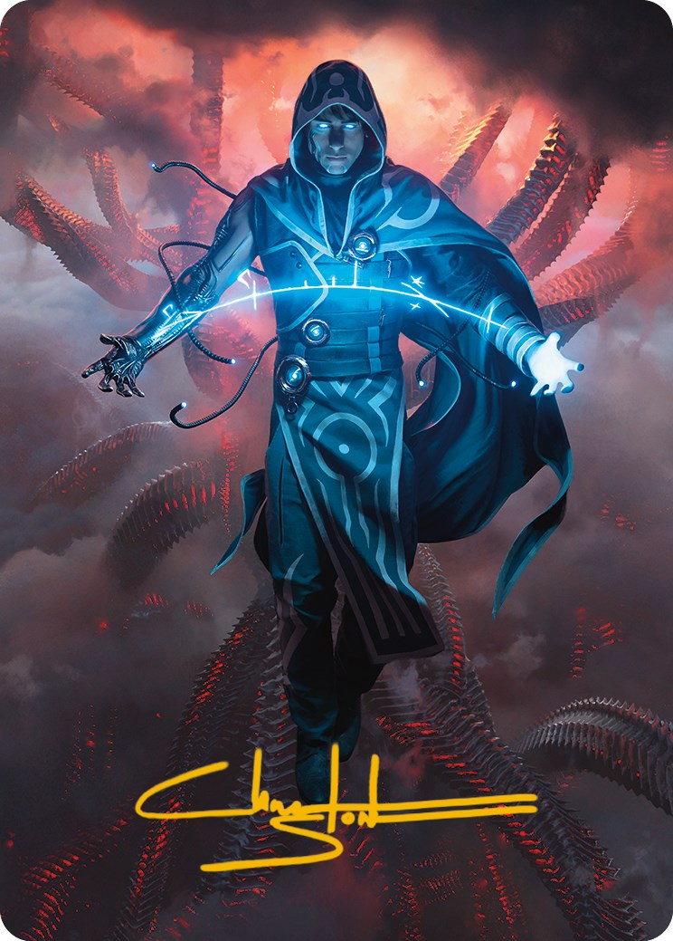 Jace, the Perfected Mind Art Card (Gold-Stamped Signature) [Phyrexia: All Will Be One Art Series] MTG Single Magic: The Gathering | Red Claw Gaming