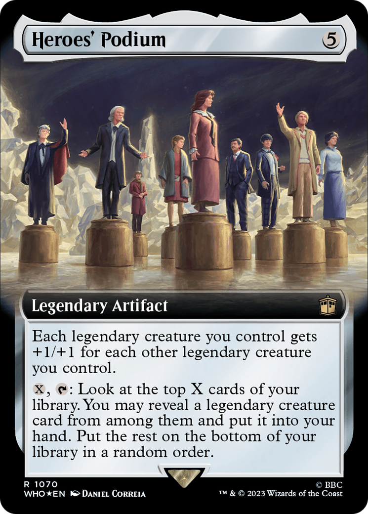 Heroes' Podium (Extended Art) (Surge Foil) [Doctor Who] MTG Single Magic: The Gathering | Red Claw Gaming
