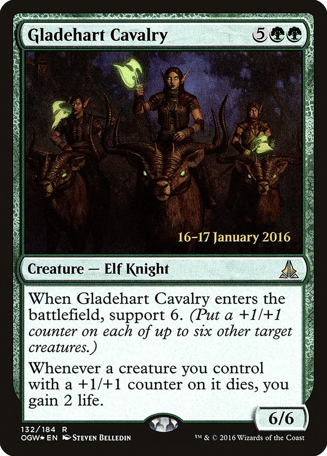Gladehart Cavalry [Oath of the Gatewatch Prerelease Promos] MTG Single Magic: The Gathering | Red Claw Gaming
