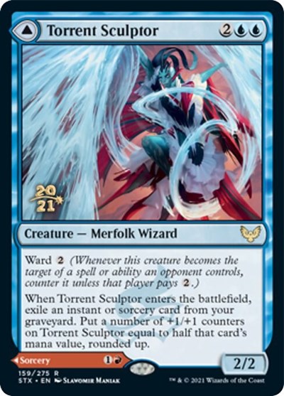 Torrent Sculptor // Flamethrower Sonata [Strixhaven: School of Mages Prerelease Promos] MTG Single Magic: The Gathering | Red Claw Gaming