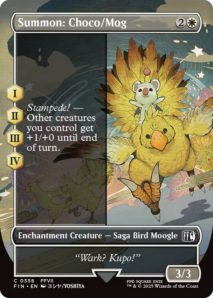 Summon: Choco/Mog (Borderless) [FINAL FANTASY] MTG Single Magic: The Gathering | Red Claw Gaming
