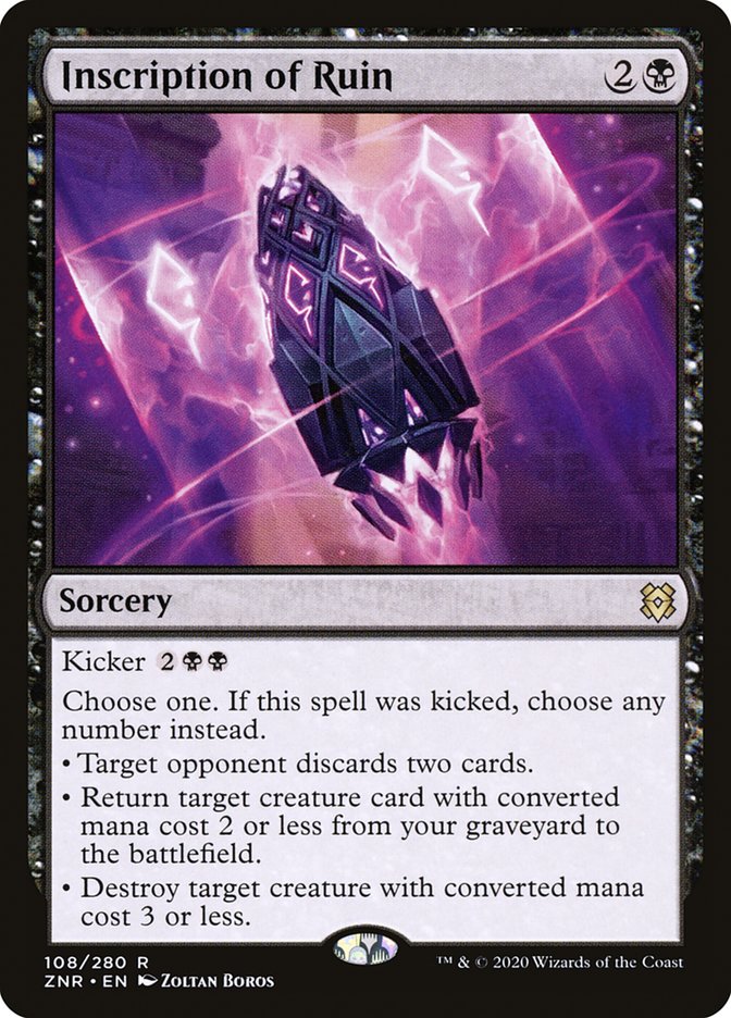Inscription of Ruin [Zendikar Rising] MTG Single Magic: The Gathering | Red Claw Gaming